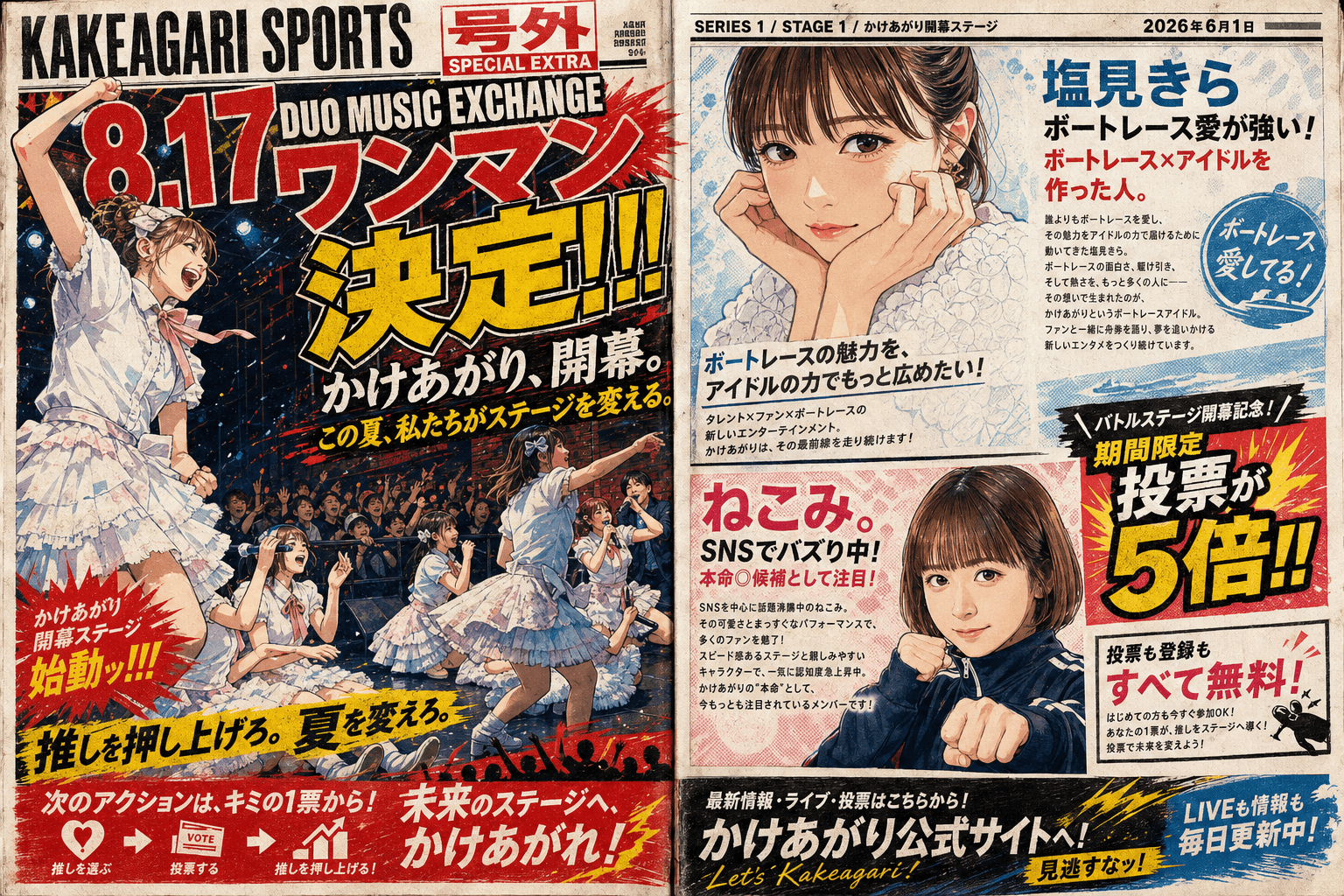 かけあがりの最新号外新聞